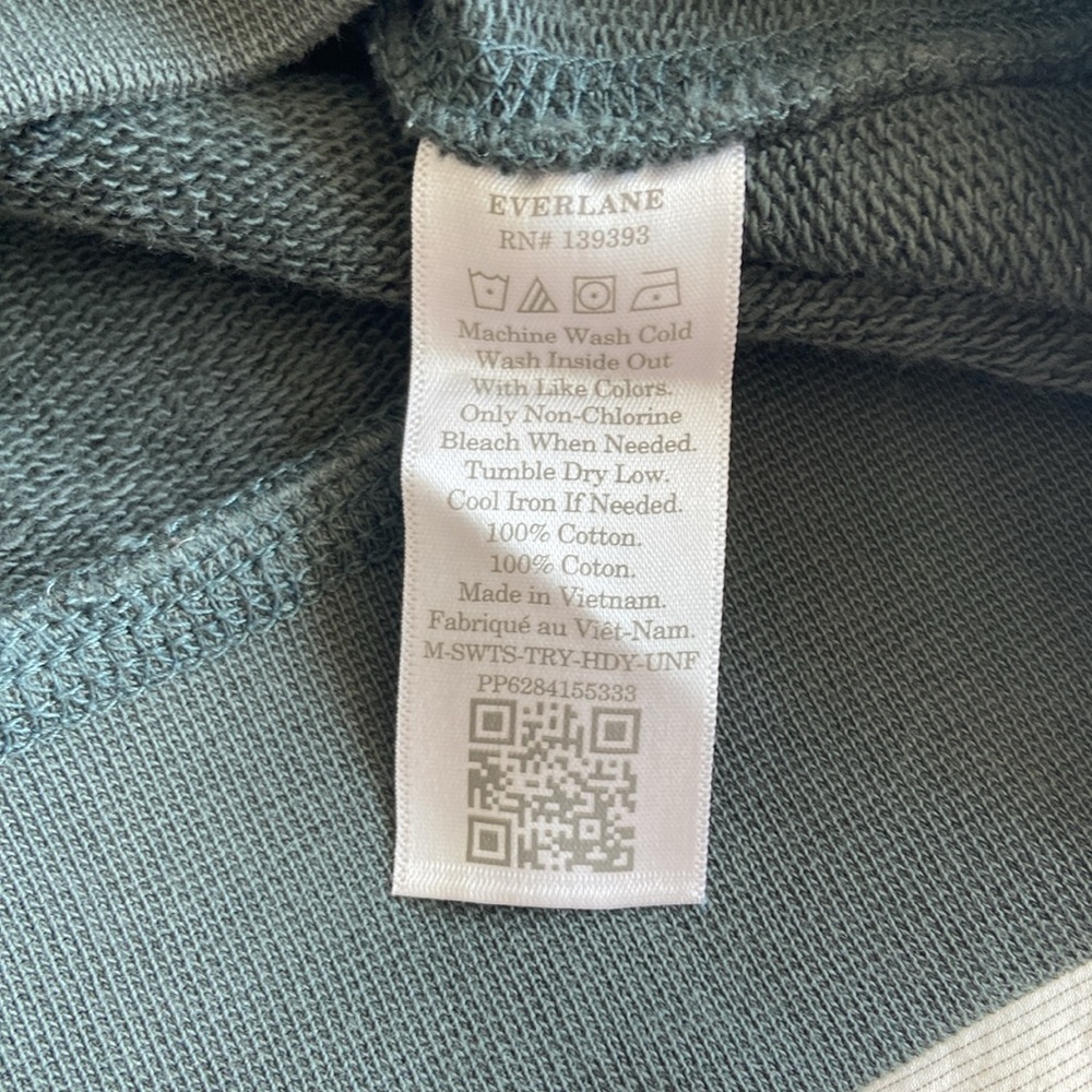 Everlane 100% Cotton hoodie special green color - Picture 4 of 4
